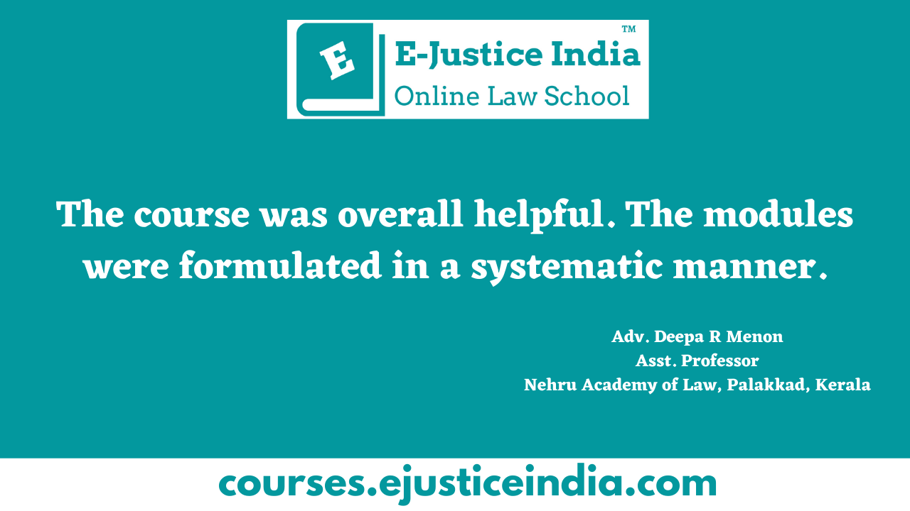 E-Justice India Online Law School | Online Law Courses | Online Legal ...